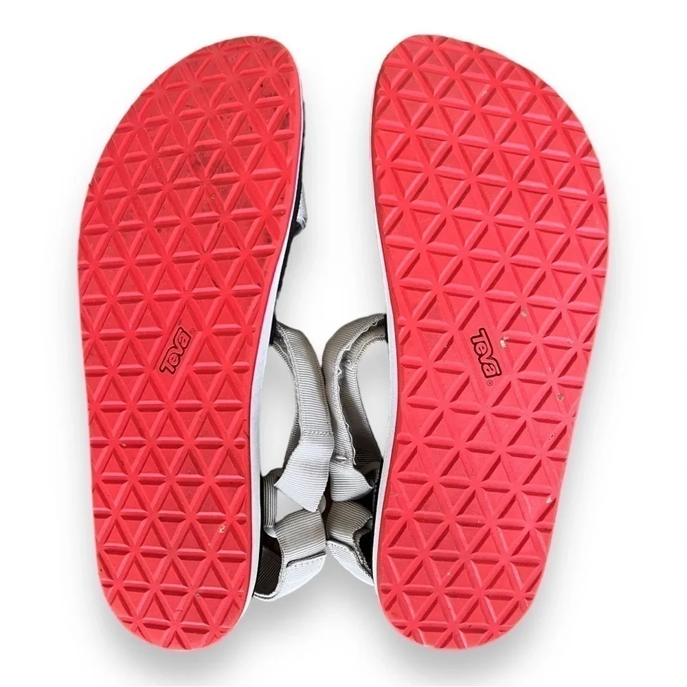 Teva Mens light Grey Original Universal Sport Adjustable Sandals Size 13